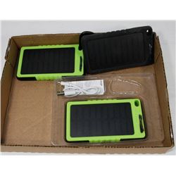 LOT OF 3 EDDIE BAUER SOLAR POWER BATTERY CHARGERS