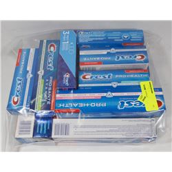 BAG OF ASSORTED TOOTHPASTE