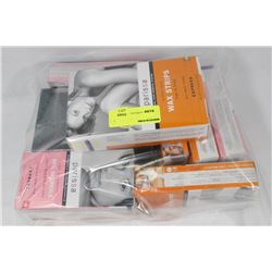 BAG OF ASSORTED HAIR REMOVAL WAX PRODUCTS