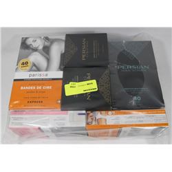 BAG OF ASSORTED HAIR REMOVAL WAX PRODUCTS