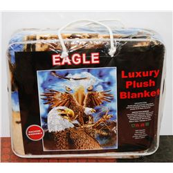 NEW! "EAGLE" LUXURY PLUSH BLANKET (QUEEN)