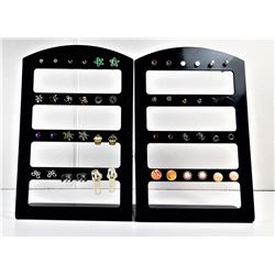 4)  LOT OF 24 STUD EARRINGS AND