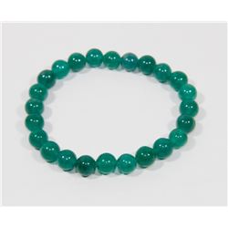 #118-NATURAL GREEN AVENTURINE BEAD BRACELET 8MM