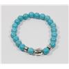 Image 1 : #8-NATURAL BLUE TURQUOISE BEAD BRACELET