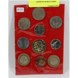 LOT OF ASSORTED WORLD COINS