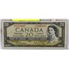 Image 1 : 1954 CANADA MODIFIED HAIR $20 BILL