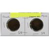 Image 1 : LOT OF 2 CANADA LARGE PENNIES