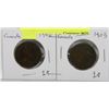 Image 1 : LOT OF 2 CANADA LARGE PENNIES