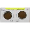 Image 1 : LOT OF 2 CANADA LARGE PENNIES