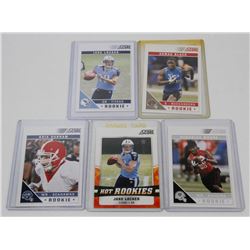 LOT OF 5 FOOTBALL ROOKIE CARDS INCL KRIS DURHAM