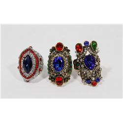 LOT OF 3 GYPSY RINGS