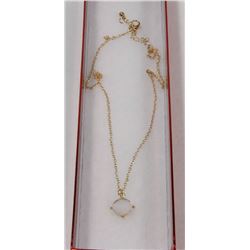 GOLD TONE OPAL FASHION NECKLACE