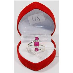 #45-NATURAL RED RUBY RING SIZE 7.6