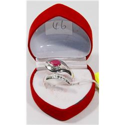 #46-NATURAL RED RUBY RING FREE SIZE