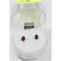 #22-NATURAL GARNET STUD EARRINGS
