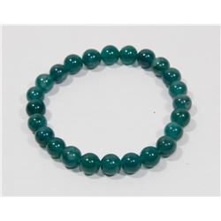 #117-NATURAL GREEN AVENTURINE BEAD BRACELET 8MM