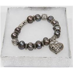 #5-FRESH WATER PEARL BRACELET WITH HEART SHAPE