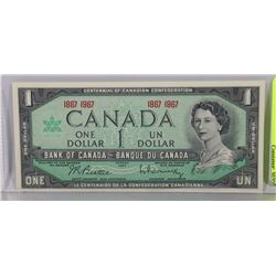 GEM UNC 1967 NO SERIAL # CENTENNIAL $1 BILL