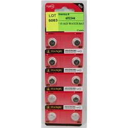 PACK OF 10 AG5 WATCH BATTERIES