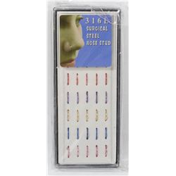 NEW! 40PC ANTI-ALLERGIC SURGICAL NOSE RINGS