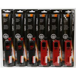 NEW! LOT OF 6 REFILLABLE LIGHTERS