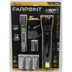 NEW! FARPOINT 1300 LUMENS LED FLASHLIGHT