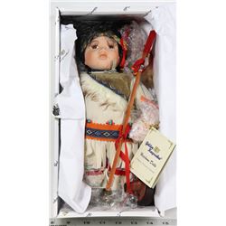 NEW HEIRLOOM INDIAN NODIN DOLL WITH STAND