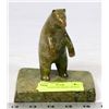 Image 1 : INUIT SOAPSTONE BEAR CARVING.