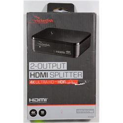 NEW ROCKETFISH 2 OUTPUT HDMI SPLITTER 4K ULTRA