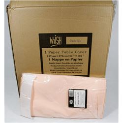 CASE OF 30 CLASSIC PINK TISSUE TOP TABLECLOTHS