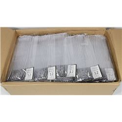 CASE OF 40 THICKER CLEAR 12PK PLASTIC KNIVES