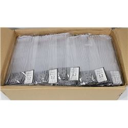 CASE OF 40 THICKER CLEAR 12PK PLASTIC KNIVES