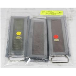 THREE RAVE/EDM OUTFIT LIGHT UP BELT BUCKLES