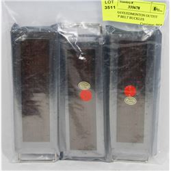 THREE RAVE/EDM OUTFIT LIGHT UP BELT BUCKLES