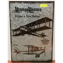 NEW METAL VINTAGE VECTOR AIRPLANES AND