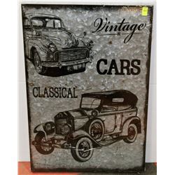 NEW METAL VINTAGE CARS WALL DECORE