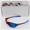 Image 1 : CASE OF RED/ BLUE FRAME OAKLEY STYLE SUNGLASSES