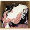 Image 1 : BOX OF ASSORTED CLOTHING, APPEARS TO BE MOSTLY