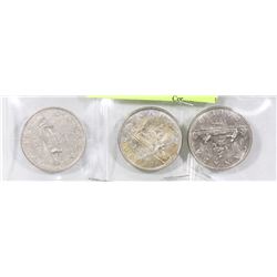 LOT OF 3 CANADIAN $1 COINS, 1975, 1968,1981