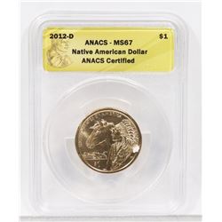 2012-D NATIVE AMERICAN ENCASED DOLLAR COIN