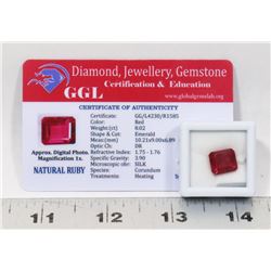 #96-NATURAL RED RUBY GEMSTONE 8.02 CT