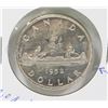 Image 1 : 1952 CANADIAN NO WATER LINES GVI SILVER $1 COIN