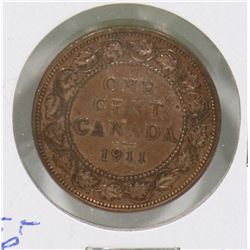 1911 CANADIAN GV LARGE CENT 1ST YR ISSUE