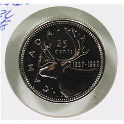 SCARCE GEM BU 1992 DOUBLE DATE 25 CENT COIN