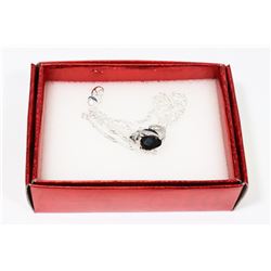 DOUBLE HEART NECKLACE WITH DARK RED AND WHITE