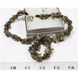 STONE SPHERE BEADED NECKLACE