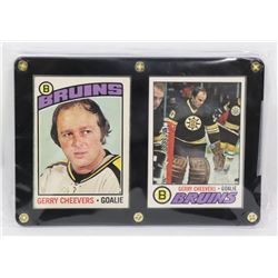 2 FRAMED 1970'S OPC GERRY CHEEVERS CARDS