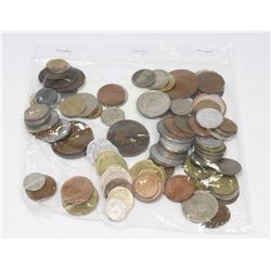 BAG OF ASSORTED WORLD COINS - ON CHOICE