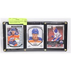 LOT OF 3 CONNOR MCDAVID HOCKE CARDS IN SCREW CASE