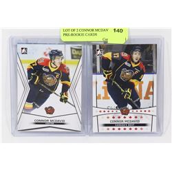 LOT OF 2 CONNOR MCDAVID  PRE-ROOKIE CARDS
